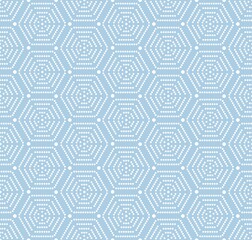 Dotted hexagonal geometric seamless repeat pattern background