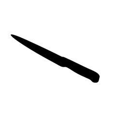 Sharp kitchen knife. Vector image.