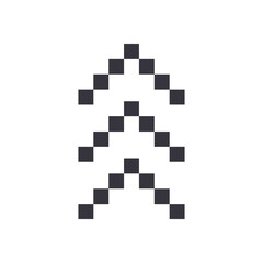 Up squared arrow or above direction flat style icon vector design