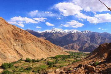 mountain landscape with blue sky