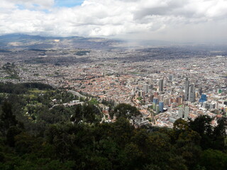 Obraz premium Views from Montserrate Bogota Colombia mountain 2019