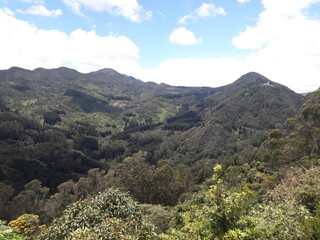 Fototapeta premium Views from Montserrate Bogota Colombia mountain 2019