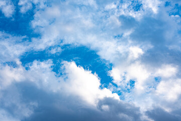 Blue sky with white clouds