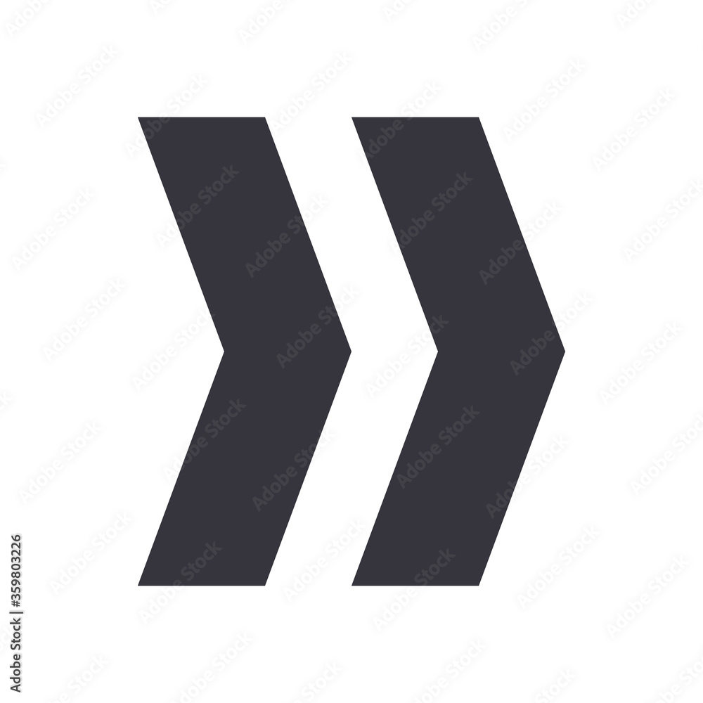Poster next arrows or right direction flat style icon vector design