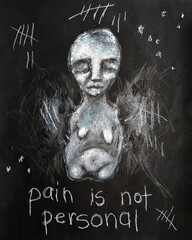 Expressive Painting of A Figure with Depression and Anxiety