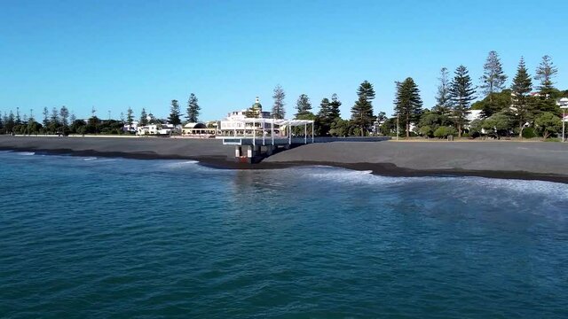 Napier pier in New Zealand 4, Droneshot
