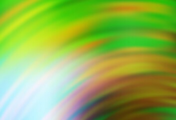 Light Green, Yellow vector background with wry lines. Shining colorful illustration in simple style. Template for cell phone screens.