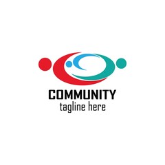 Adoption and community care Logo template vector icon

