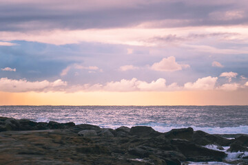 Epic sunrise over the rocks at Sydney Beach