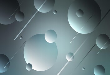 Dark BLUE vector texture with disks. Blurred decorative design in abstract style with bubbles. Beautiful design for your business advert.