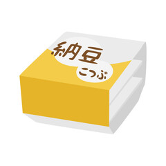 箸で持ち上げて伸びた納豆のイラスト Wall Mural Wallpaper Murals Yukimco