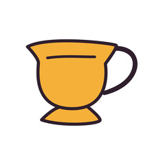 Indian tea cup fill style icon vector design