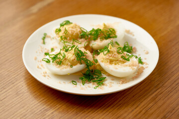 Deviled Eggs with Scallions