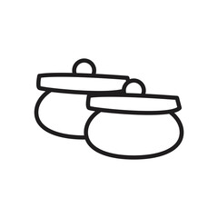 Isolated kitchen jars line style icon vector design