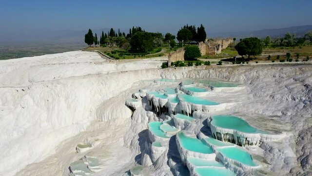 Travertines of Pamukkale - Denizli - Turkey.