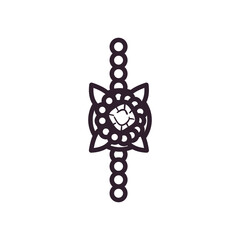 Obraz premium Raksha bandhan wristband line style icon vector design