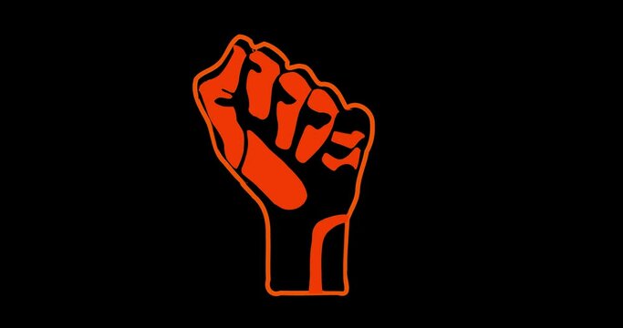 animated video of the movement logo black lives matter, symbol against racism and protests around the world, anti-racist, diversity, racial, social causes,