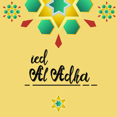 happy ied al adha card with stars
