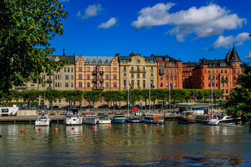 View onto Ostermalm district of Stockholm in Sweden
