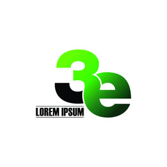Letter 3E logo icon design vector. monogram logo vector illustration.