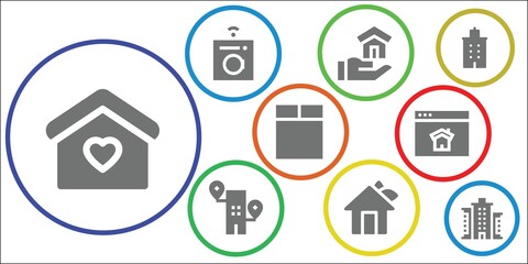 Fototapeta premium residential icon set