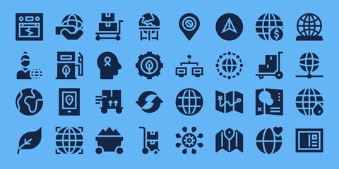 earth icon set