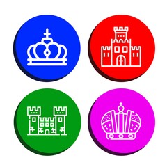 Set of kingdom icons