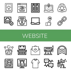 website simple icons set