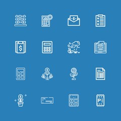 Editable 16 accounting icons for web and mobile