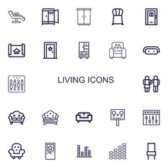 Editable 22 living icons for web and mobile