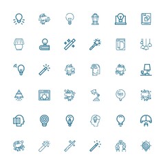 Editable 36 imagination icons for web and mobile