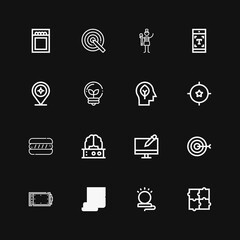 Editable 16 idea icons for web and mobile