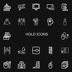 Editable 22 hold icons for web and mobile