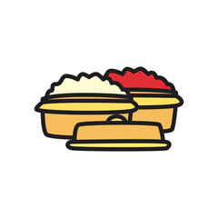 Raksha bandhan jars fill style icon vector design