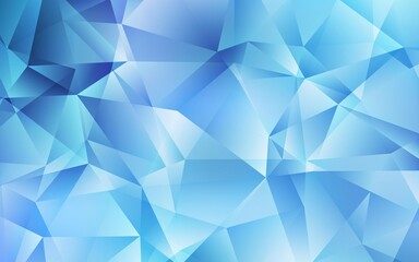 Fototapeta premium Light BLUE vector polygon abstract backdrop. A sample with polygonal shapes. Brand new style for your business design.