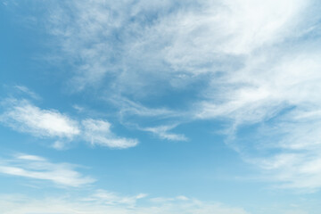 blue sky with white clouds, nature background