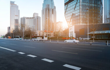 Skyline of Expressway and architectural landscape of Shenzhen