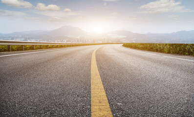 Skyline of Expressway and architectural landscape of Shenzhen