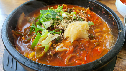 Jeju Island Spicy Sunji Gukbap Korean Food