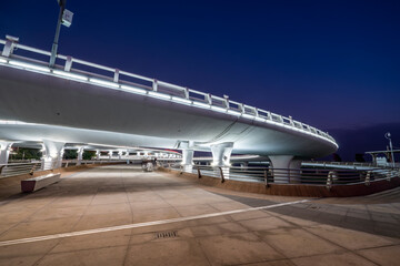 Architectural bridge of modern city in Xiamen, China