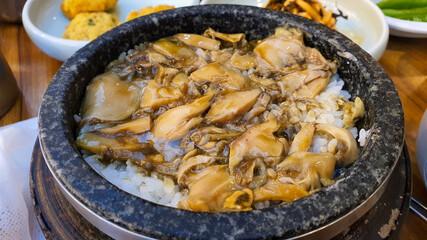 Jeju Abalone Rice Korean Traditional Food