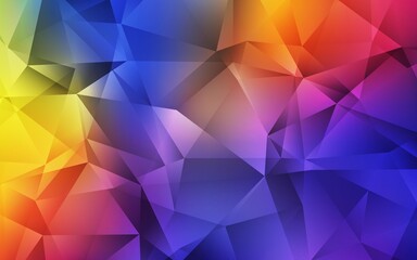 Obraz premium Dark Blue, Red vector polygonal pattern. Modern abstract illustration with triangles. Brand new style for your business design.