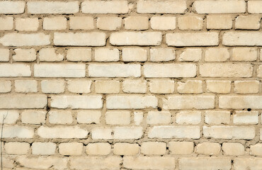 Brick background. Old brick wall. Brickwork from old bricks.