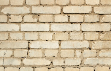 Brick background. Old brick wall. Brickwork from old bricks.