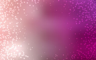 Fototapeta premium Light Pink vector template with space stars. Glitter abstract illustration with colorful cosmic stars. Pattern for futuristic ad, booklets.