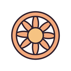 Obraz premium flower mandala fill style icon vector design