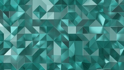 Abstract 3D Render of triangulated surface, Contemporary geometry background, Futuristic polygonal shape, Abstract rumpled triangular surface, Luxury Abstract Low-poly Background 3D Rendering