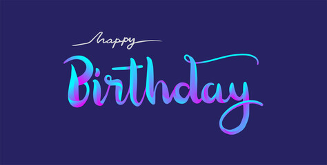 Happy Birthday typography vector design for greeting cards and poster, design template for birthday celebration.