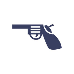 Isolated military gun silhouette style icon vector design