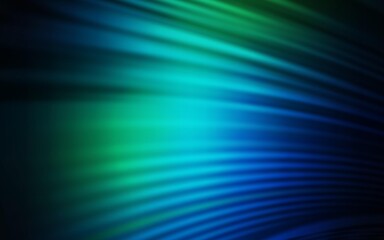Dark Blue, Green vector template with bent lines. Glitter abstract illustration with wry lines. A new texture for your  ad, booklets, leaflets.